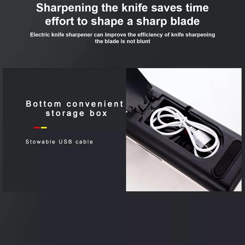Professional Electric Knife Sharpener, 2-Stage Home Kitchen Knives Sharpening