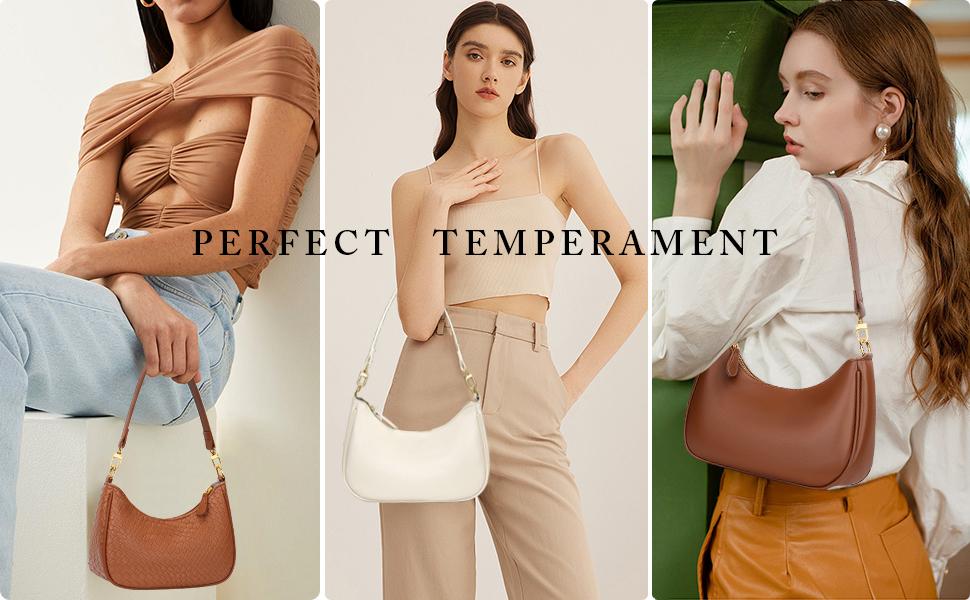 KKXIU Shoulder Bag for Women Cute Hobo Purses and PU Handbags Retro Clutch Underarm Purse