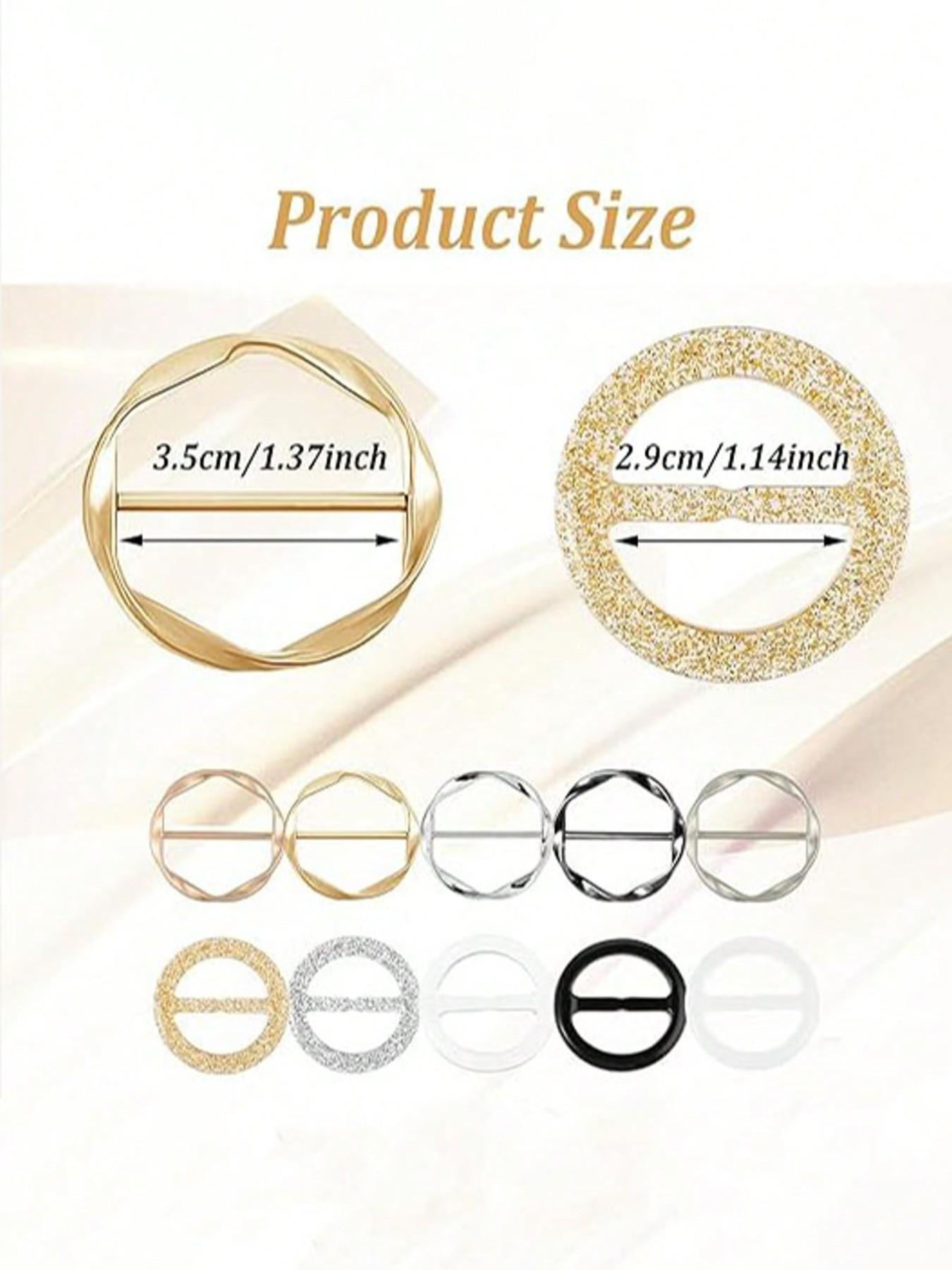 10-Piece Multi-Functional Plastic and Metal Scarf/t-Shirt Clips, Easy Knotting and Waist Cinching, Ideal for Sewing, Knitting, DIY Crafts