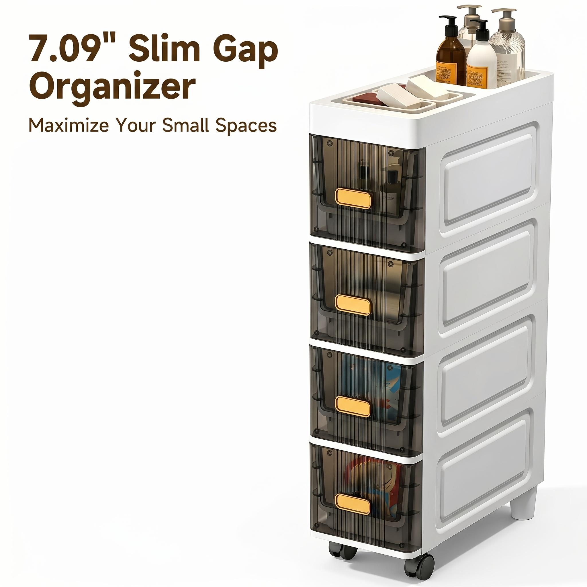 3/4/5/6-tier ultra-thin plastic storage cabinets, bathroom niche cabinets, high-capacity design bathroom storage cabinets, light luxury bathroom shelves, floor-standing shelves on the side of the toilet, storage cabinets