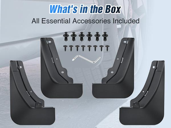 Nilight Mud Flaps for Hyundai Santa Fe 2024 2025, No Drilling Precision Fit Exterior Accessories Heavy-Duty Splash Guards Protection, Front & Rear Set Truck Automotive  dealsforyoudays