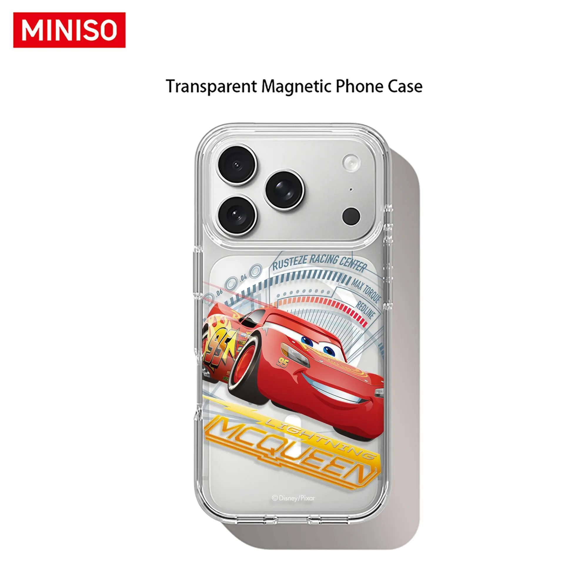 Disney Cars Lightning McQueen Rusteze Racing Design Phone Case Transparent Magnetic Shockproof case suitable for iphone 17 Pro Max/17 Pro/17 Air/17/16/15/14/13/12/11 Series