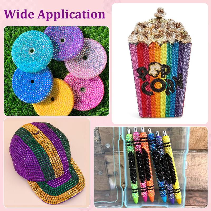 1Set 84 Colors 3mm Semi-circular Nail Rhinestone for Bedazzling Kit 3D Colorful Spark Jelly Flatback Resin Diamond Jewelry DIY Book Headphone Case Glasses Nails Supplies