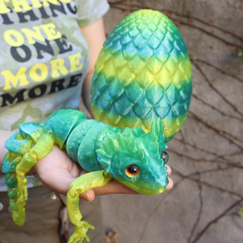 2pcs 3D Printed Animal Design Lizard Egg Figurine Set, Home Decor Accessories, Lifelike Eyes Design, Perfect Gift for Halloween & Christmas