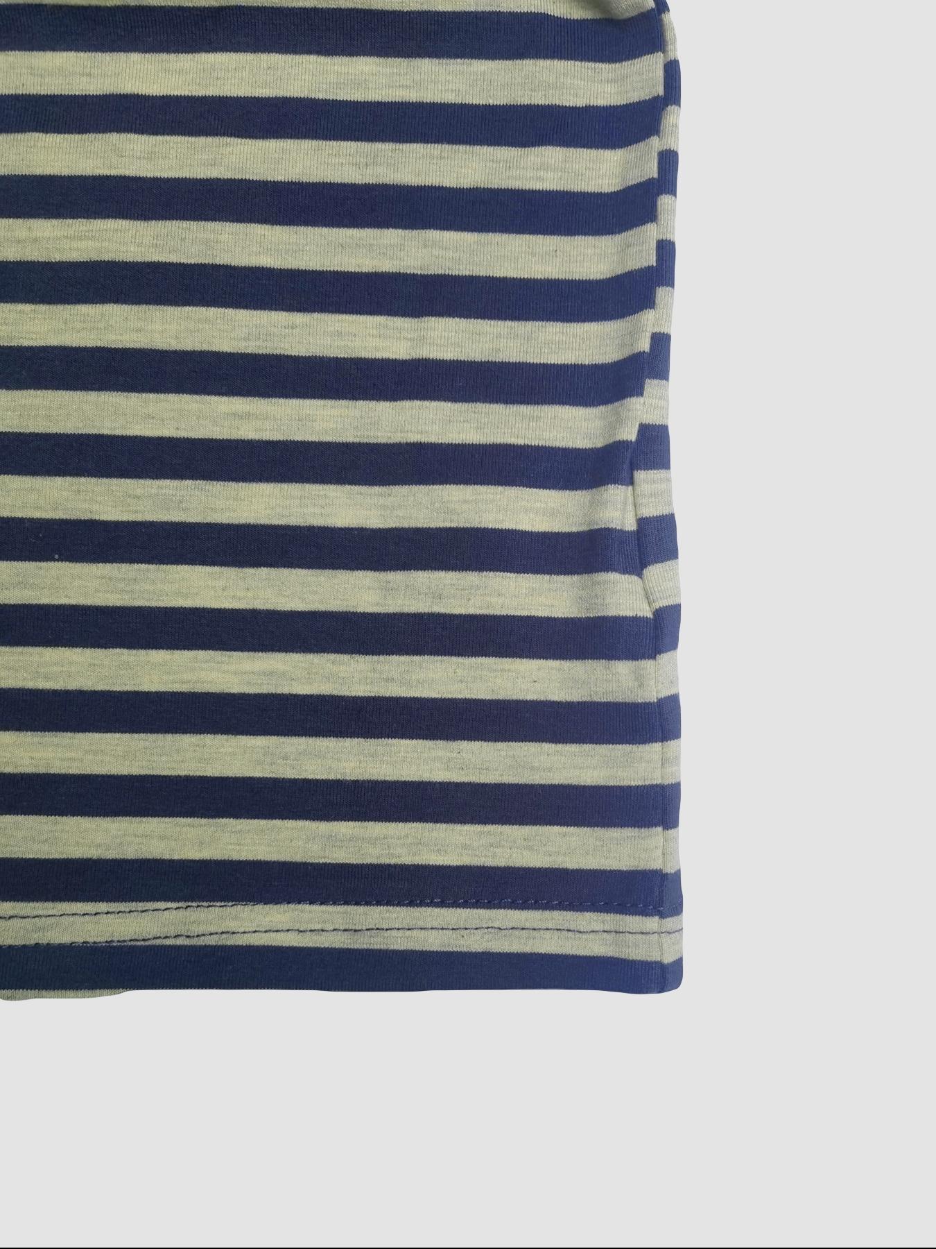 Women's Minimalist Striped Casual Long Sleeve Sweatshirt Top, Loose-Fit Kint Fabric Knit, All Seasons Wear, Moderate Thickness