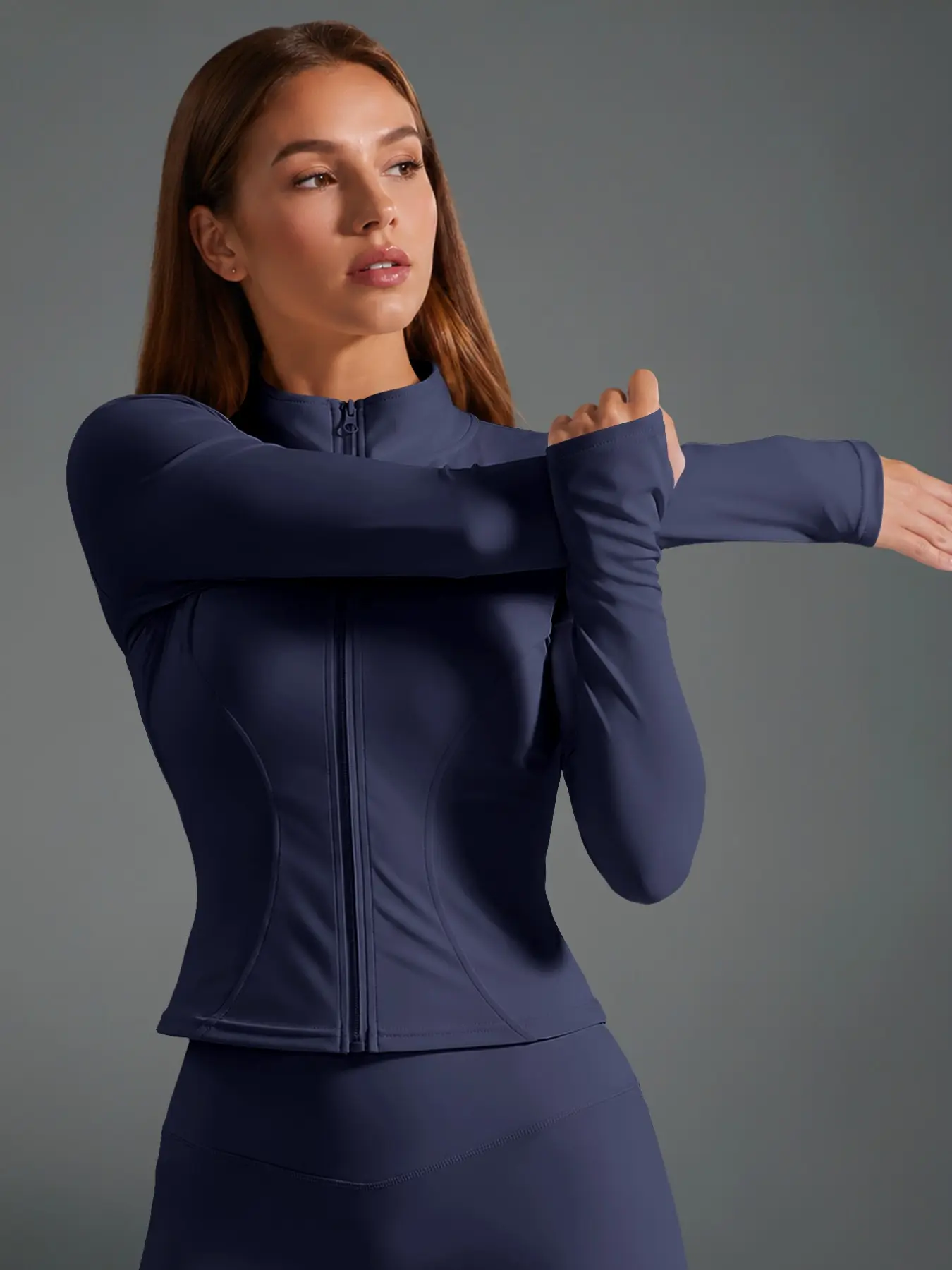Flexaura New Sports Jacket, Long Sleeve Thumb Hole, Breathable Fitted Top, Ideal for Running, Yoga, Gym, All Seasons