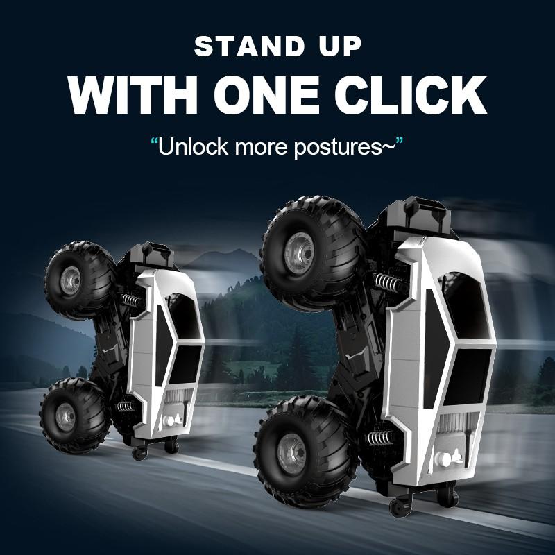 2.4GHz Remote Control Amphibious Off-Road Car, 360° Rotating Large Wheels, LED Lights, High Capacity Battery, Kids Toy, Unisex