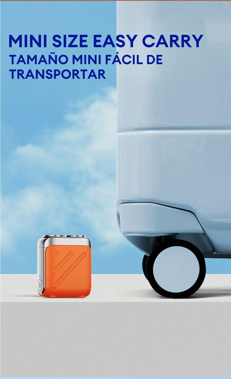 Skyworth Traveller Mini Electric Beard Shaver Upgraded Version Waterproof & Comfortable Double-Ring Magnetic Cutter, Long Lasting for Travel & Daily Use, 2025 New Beard Shaver Fathersdaygift