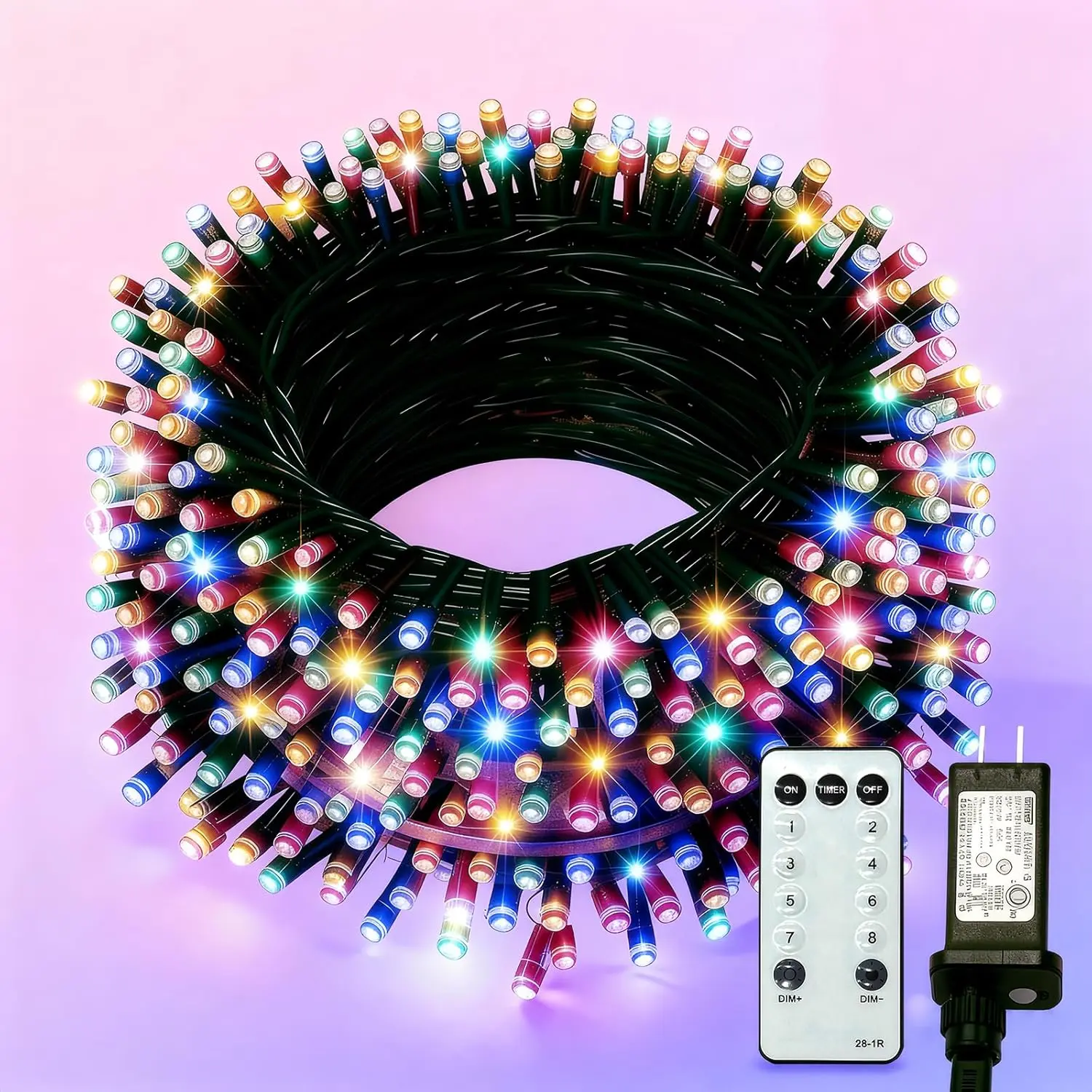 String Lights for Christmas Decor,50FT 150LED Classroom Lights | IP44  fairy lights indoor &outdoor for Halloween&Christmas Decor,8 mode,dimmable