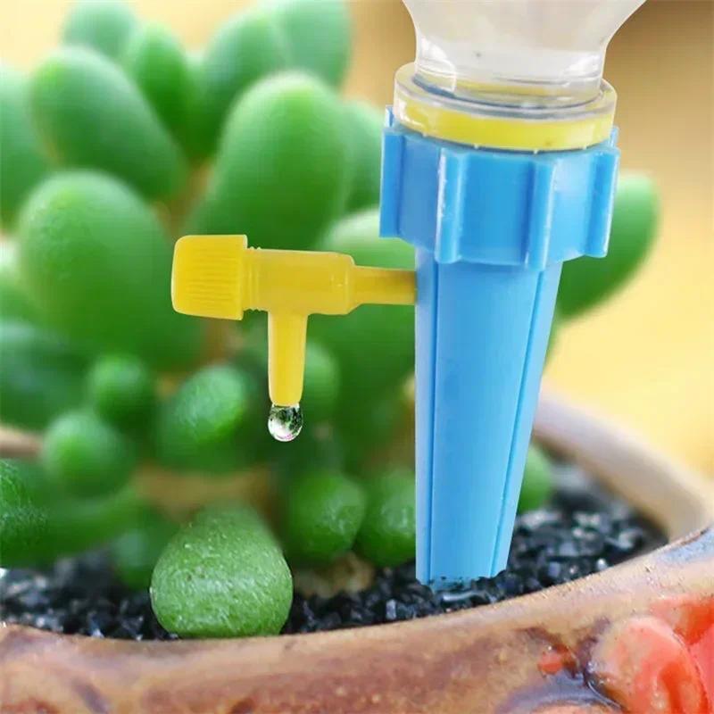 1/6PCS Flower Automatic Drip Irrigation Adjustable Water Flow Drip Device Gardening Plant Automatic Drip Automatic Watering Stakes