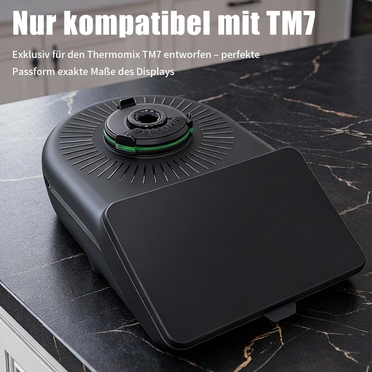 Premium TM7 Display Cover | Protection for Your Display - Perfect Fit for Thermomix TM7 - Easy Installation, Flexible and Impact-Resistant, Snug Fit without Loosening, Made of High-Quality Black Silicone