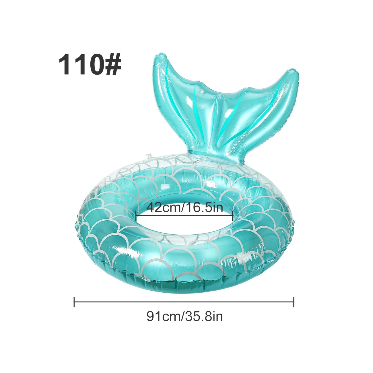 Mermaid Tail Pool Float, Cute Fun Swimming Ring, Outdoor Pool and Beach Use, Party Floating Circle, 1 Piece Pack