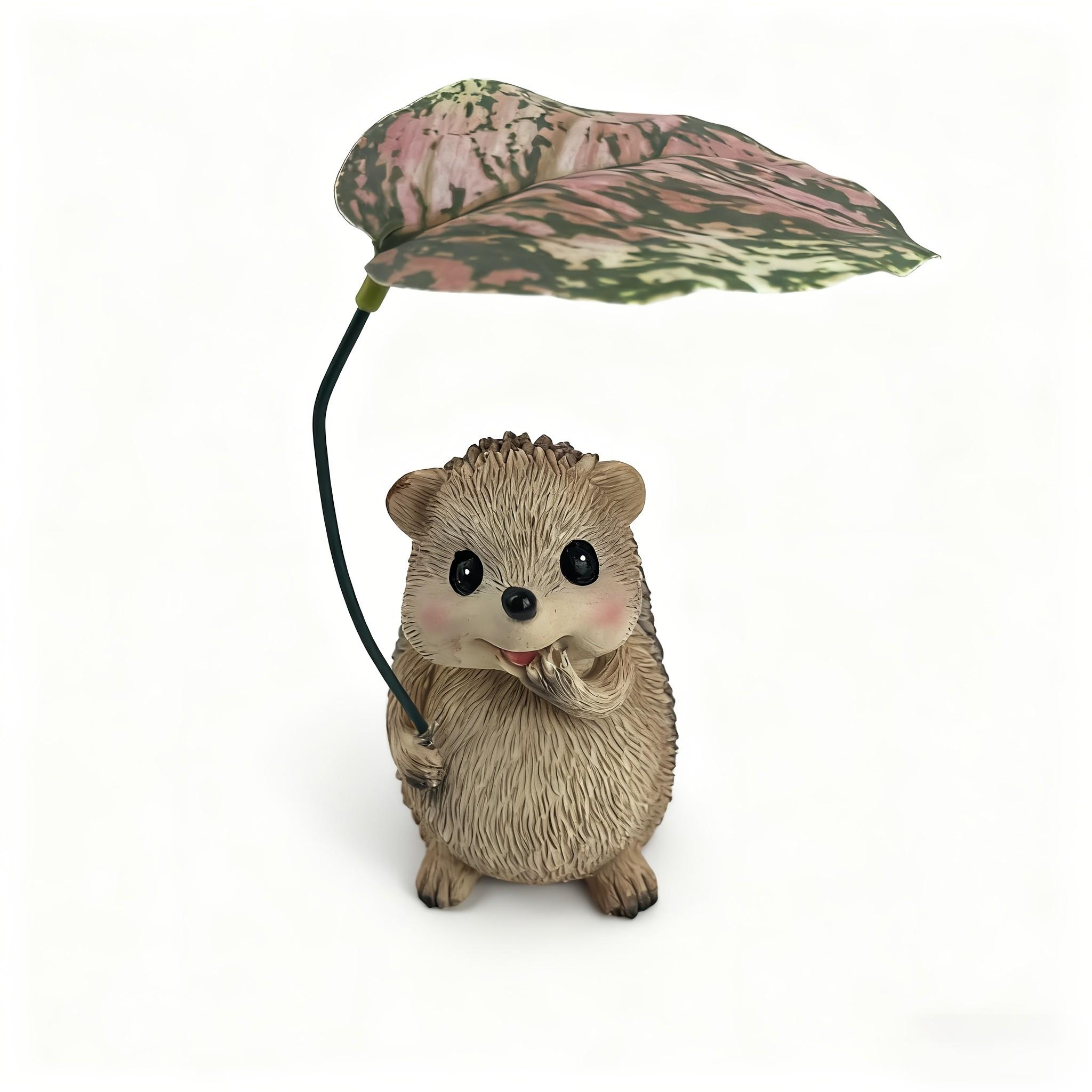 Resin Hedgehog Statue, Charming Garden Ornament for Outdoor Patio Lawn Bonsai Decor, Durable Animal Figurine, Ideal Gift for Garden Lovers