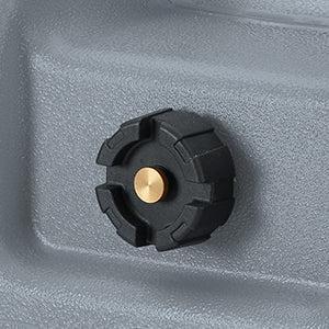 GARVEE15 Gallon Portable Fuel Caddy with 10-ft Hose, Siphon Pump, and 7.5 L/min Manual Nozzle, Available in Gray, Red, and Yellow for Efficient Fuel Transfer and Storage.