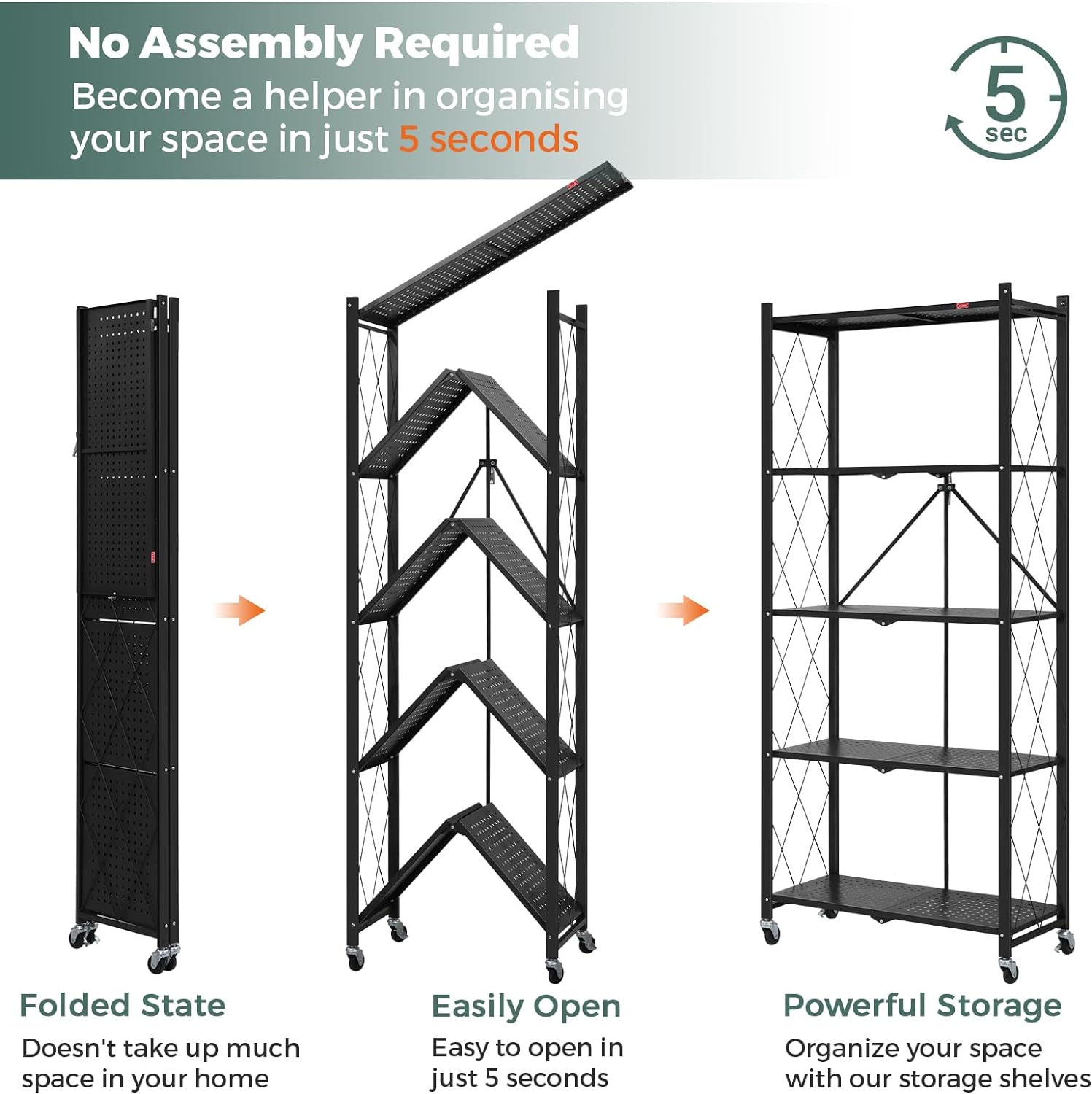Joybos Foldable Storage Shelving Unit with Lockable Wheels, Space-Saving Organizer Rack for Home and Office, Freestanding Metal Rack, White rotatablerackshoes Space-Saving balcony plantstand stable garage storage holders & racks Joybos Foldable Storage Shelving Unit with Lockable Wheels, Space-Saving Organizer Rack for Home and Office, Freestanding Metal Rack, White rotatablerackshoes Space-Saving balcony plantstand stable garage storage holders & racks