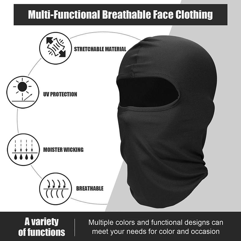 BIGWIG Outdoor Breathable Motorcycle Mask, UV Protection Cooling Neck Gaiter, Unisex Ski Mask, Breathable Mask, UV Protection, High Stretch Mask, Suitable for Skiing, Fishing, Hiking, and Cycling