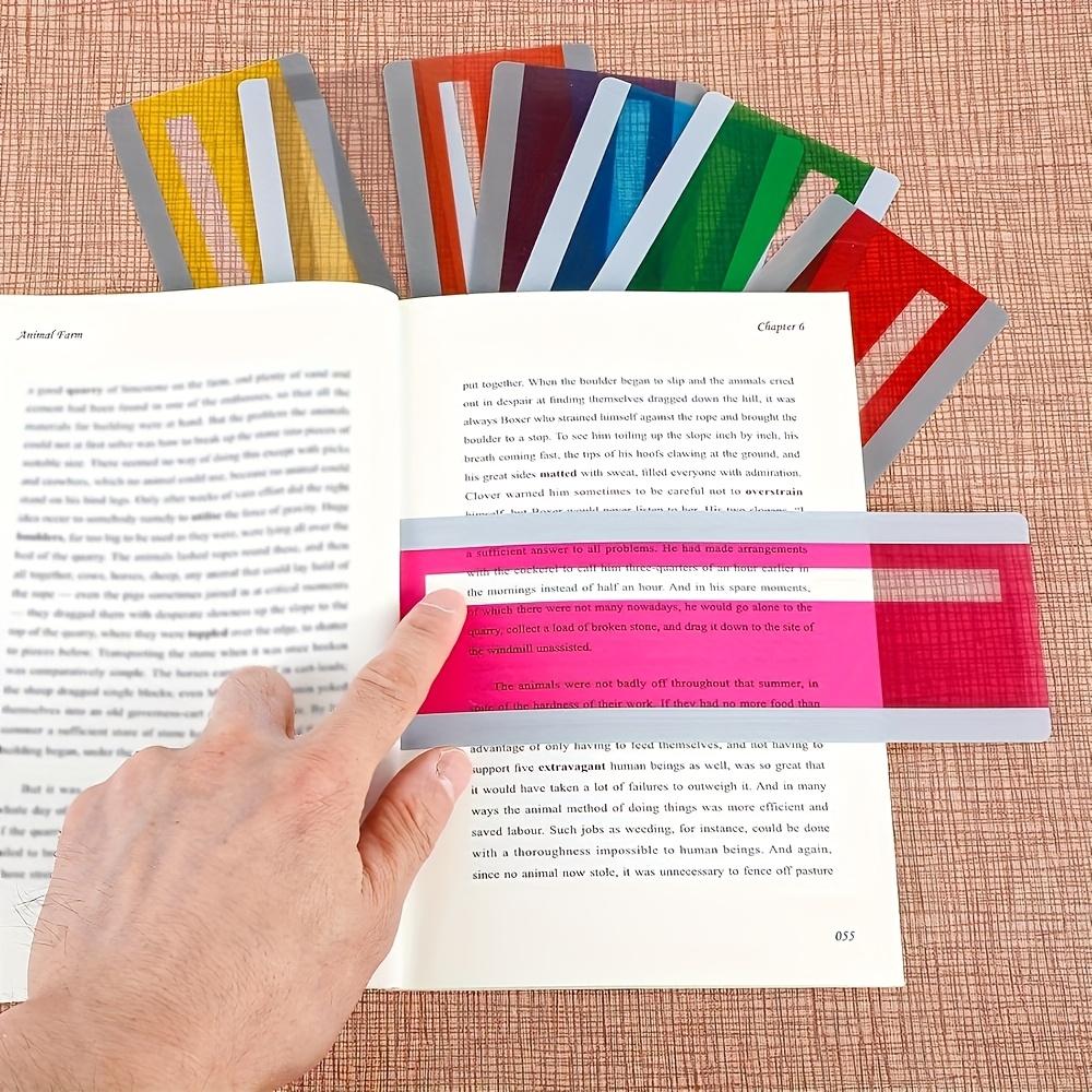 8pcs Reading Aid Strips, Promote Good Reading Habits, Focus on Books, Eye Protection, Long-Lasting Concentration, Book Accessories, Bookmark