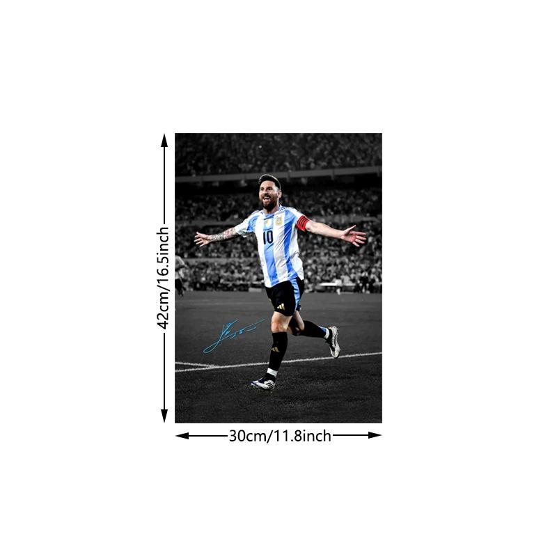 1 piece/set frameless canvas painting print poster, unframed art print, Classic realistic art, Legend Messi Argentina Celebration,perfect gift for football lovers, ideal gift for bedroom, dorm, living room, toilet,dorm hallway, kitchen, wall decoration