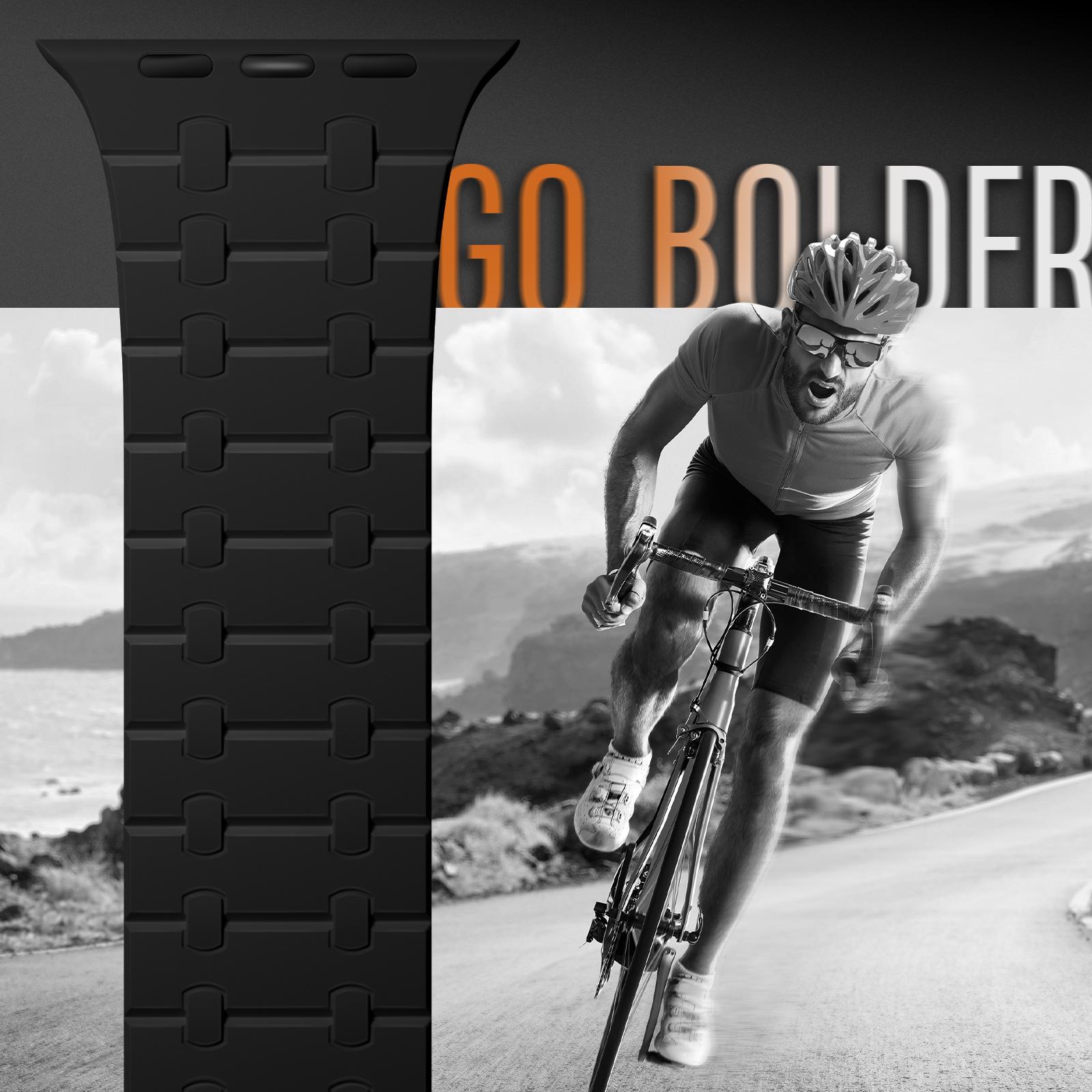 Quick-Snap Magnetic Band for Apple Watch Band 49mm 46mm 45mm 44mm 42mm, Silicone Sport Band Replacement Strap for iWatch Ultra Series 11 10 9 8 7 6 5 4 3