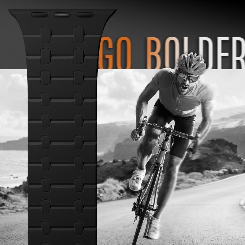 Quick-Snap Magnetic Band for Apple Watch Band 49mm 46mm 45mm 44mm 42mm, Silicone Sport Band Replacement Strap for iWatch Ultra Series 11 10 9 8 7 6 5 4 3