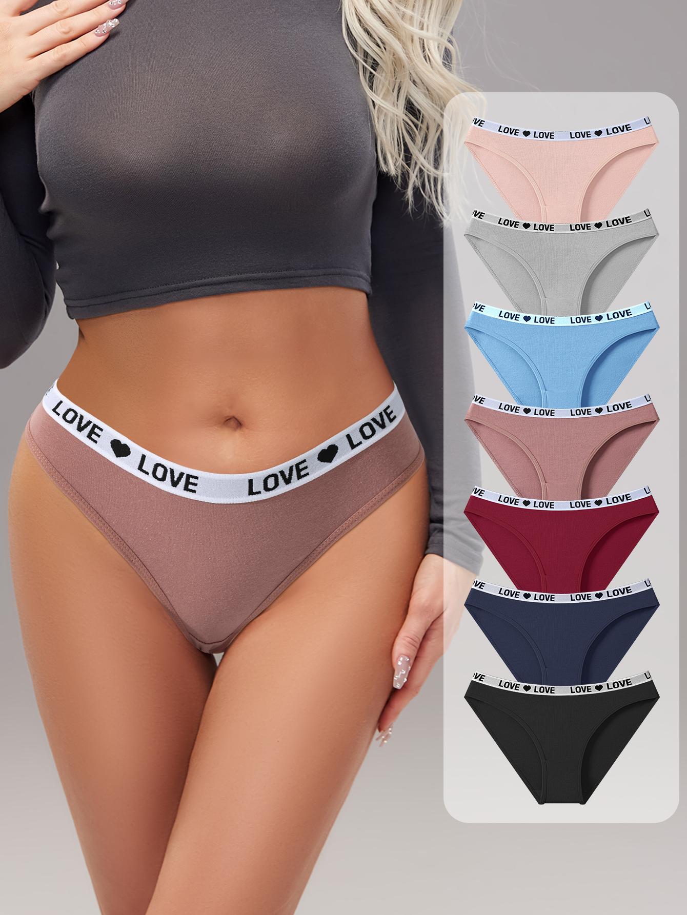 HOTCOM Women’s Athletic Activewear Seamless Panties 7-Pack – Mid-Waist Full-Coverage Cotton Blend Lingerie for Everyday Womenswear (S-XL)