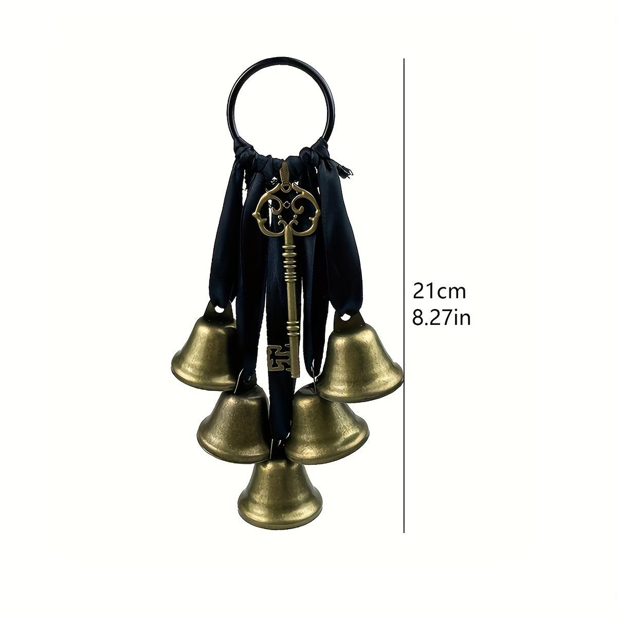 Boho Witch Bell Home Protection, Metal Wall Hanging with Ribbon, Interior Wall Decor, Feng Shui Decor Ornaments, Remove Negative Energy, Perfect Magic Gift