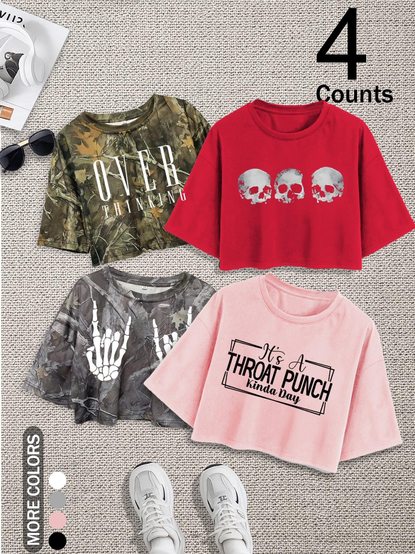 Women's Casual Loose Fit Short Sleeve Basic Minimalist Top Set, Soft Comfortable Fabric, Perfect for Outdoor Shopping & Summer Wear