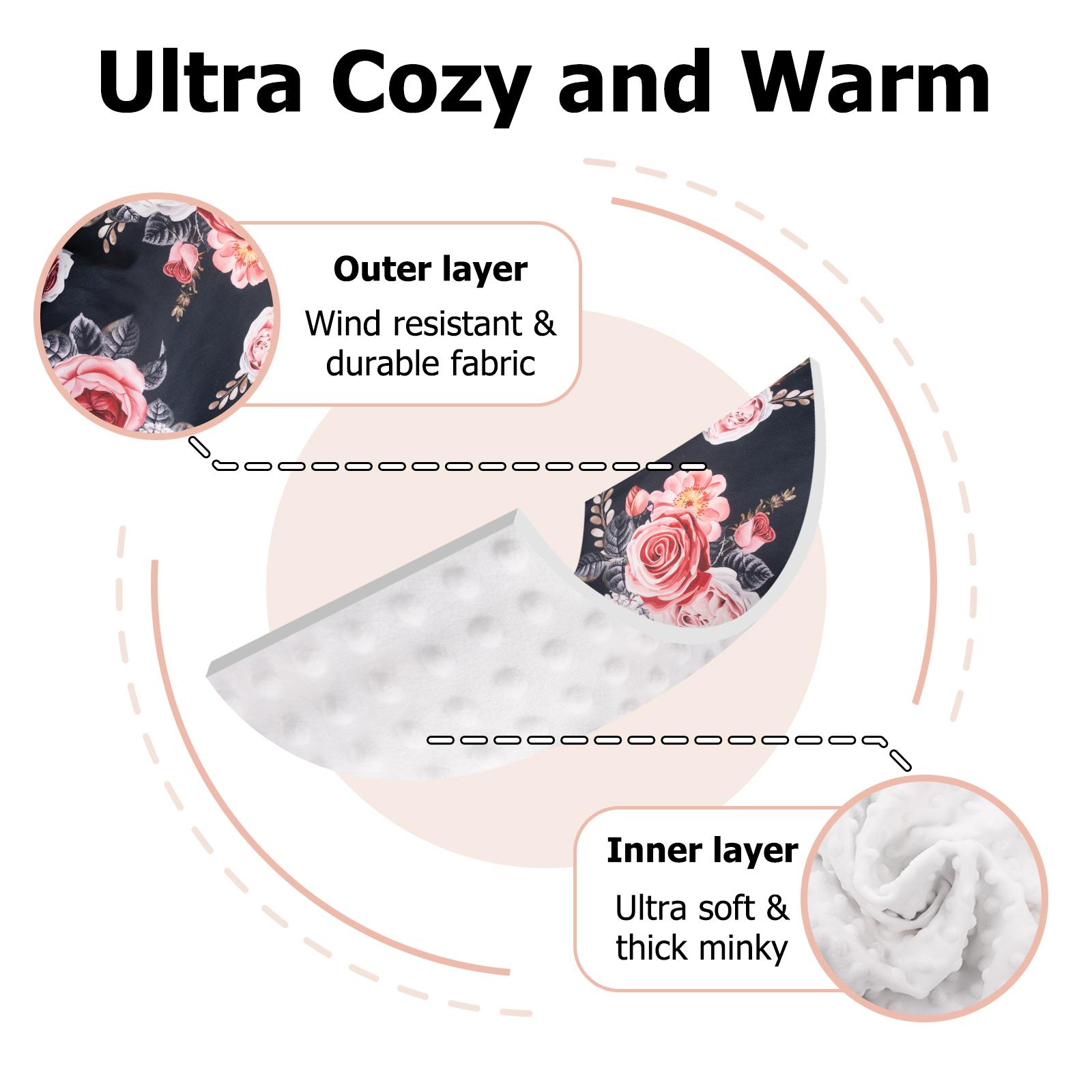 Minky Baby Car Seat Cover, 3 in 1 Carseat Cover, Soft and Breathable Carseat Cover for Infant, Baby Items, Newborn Necessities