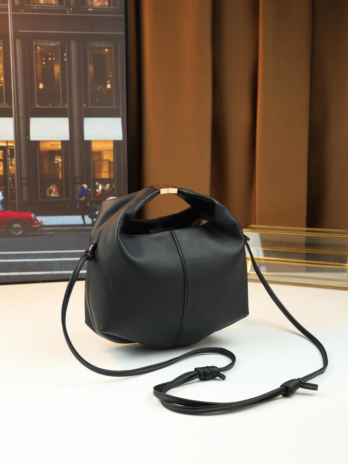 Niche design simple solid color bento bag lychee pattern going out leisure Fashionable Evening Bag shoulder messenger bag dinner bag