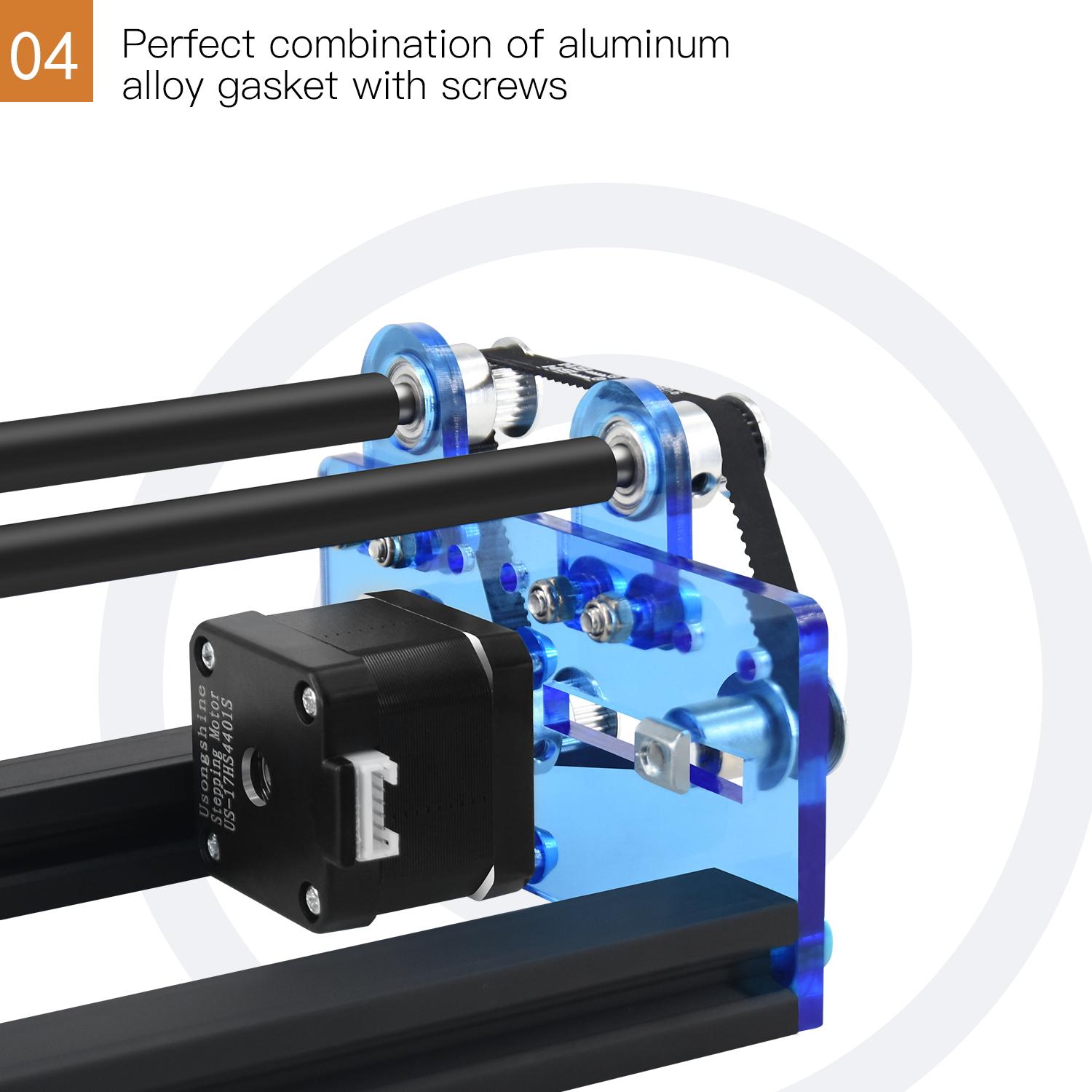 Rotary Roller, Engraver Y-axis Rotary Roller Engraving Module for Engraving Cylindrical Objects Cans，Adjustable to 5 roller positions, Rotary roller is compatible with Lightburn and LaserGRBL, Compatible with Most Engraving Machines