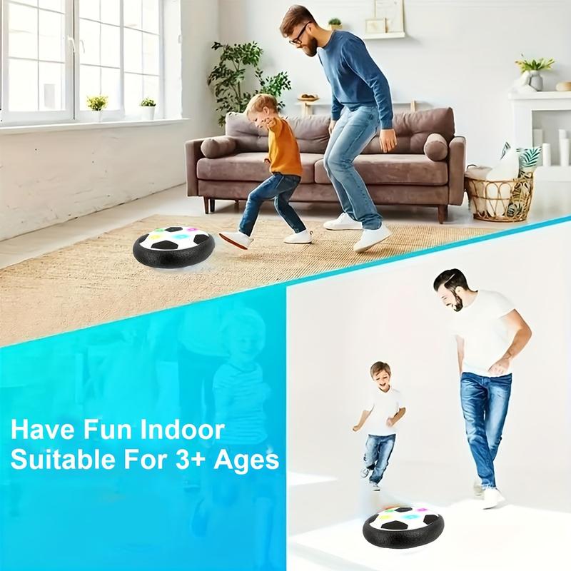 Floating Soccer Ball with LED Light for Indoor and Outdoor Fun, Interactive Gift for Kids, Requires 3 Aa Batteries, Lightweight Design