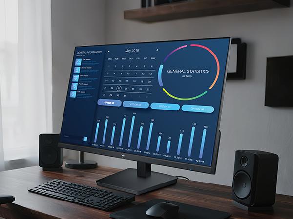 KTC 27 Inch 2K QHD 100Hz IPS Panel Computer Monitor, Overclocked to 120Hz PC Monitor, 2K 2560*1440P PC Gaming Monitor for Home Office, Adaptive-Sync Support, HDR10, Tilt Adjustable, H27D9