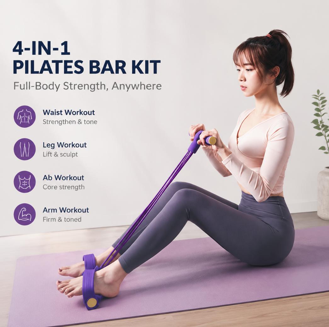 Multi-Function Foot Pedal Pull Rope - Resistance Exerciser for Sit-Ups, Yoga & Strength Training