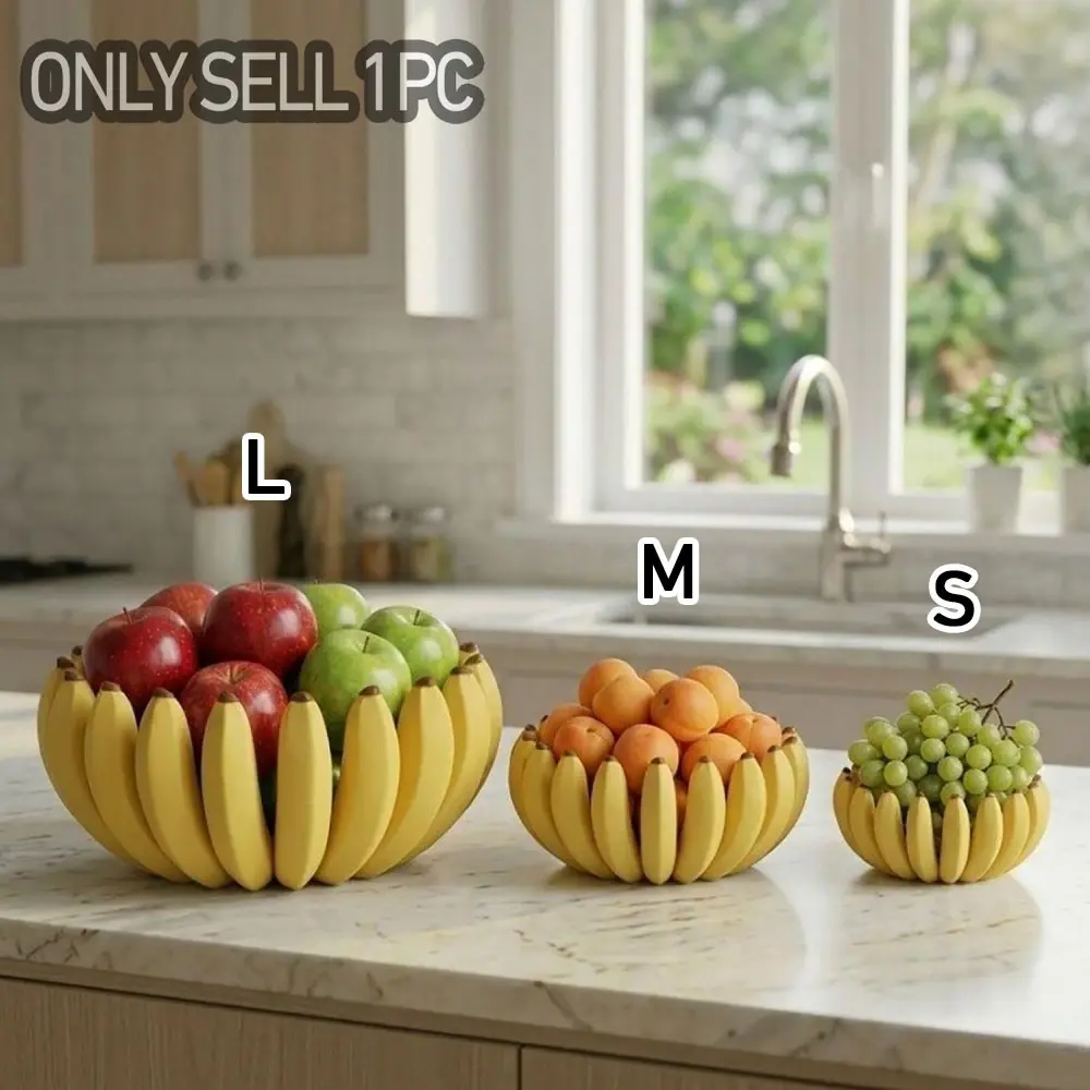 Banana Shape Decorative Fruit Bowl, 3D Printed Fruit Tray, Desktop Plastic Basket, Home Decor, Kitchen and Dining Table Centerpiece