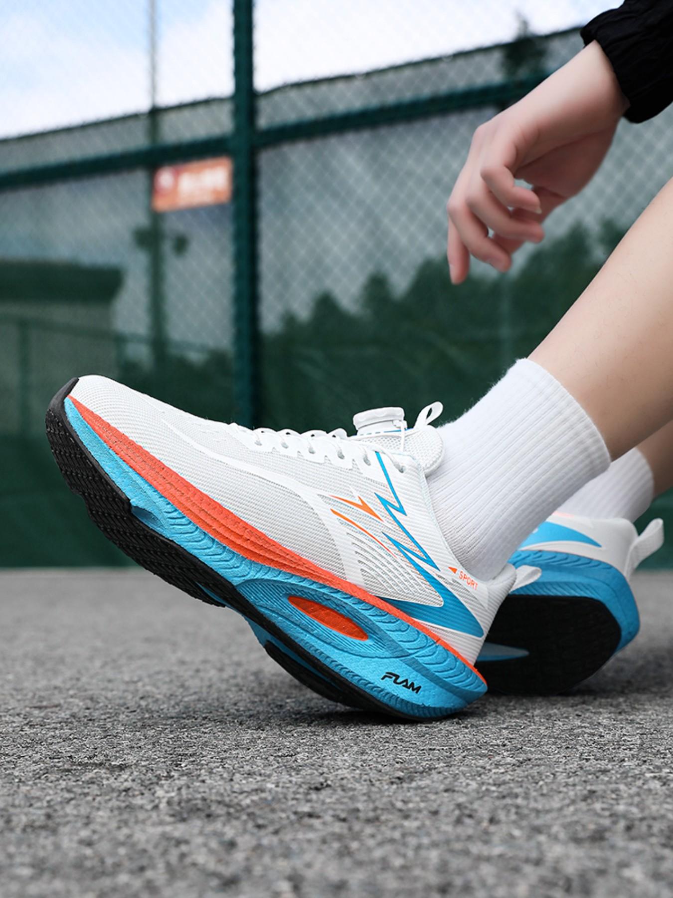 Men's Casual Sports Shoes, Outdoor Running Shoes, Outdoor Running Sneakers, Rotating Buckle Design, Laces-Free, Breathable Upper, Comfortable Liner, Ideal for Hiking