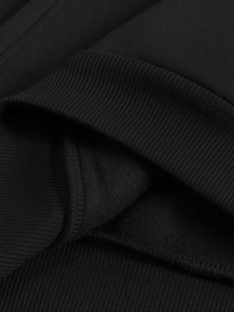 Cross Embellished Zip - Up Hoodie and Track Pants Set, Edgy Streetwear, TikTok - Trending Fashion, Streetwear Tracksuit Set