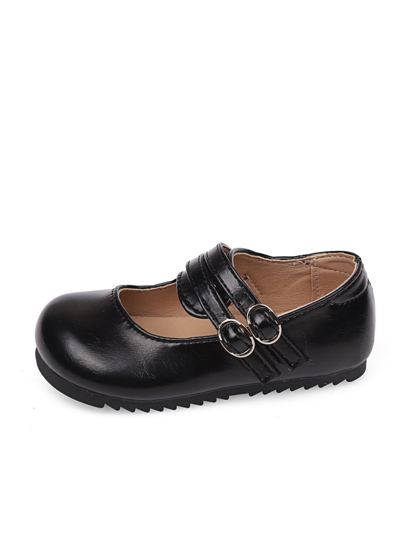 Girls' Mary Jane Leather Shoes Spring & Fall 2026 New Princess Style Ballet Flats Square Toe Versatile Small Leather Shoes