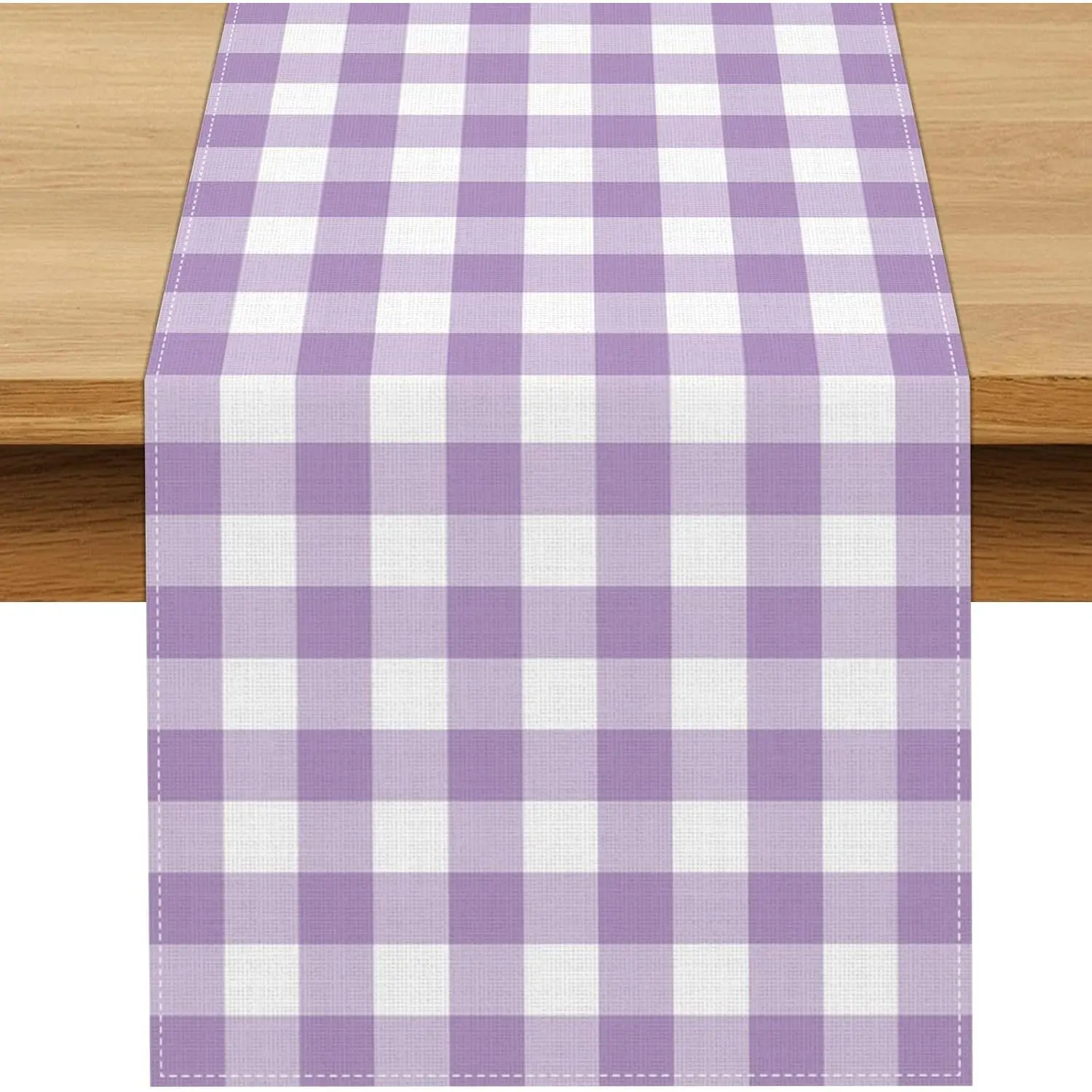 Light  Gingham Table Runner  Checkered  Birthday Party Decorations Wedding  Shower BBQ Picnic   Decor (, 13" x 72")