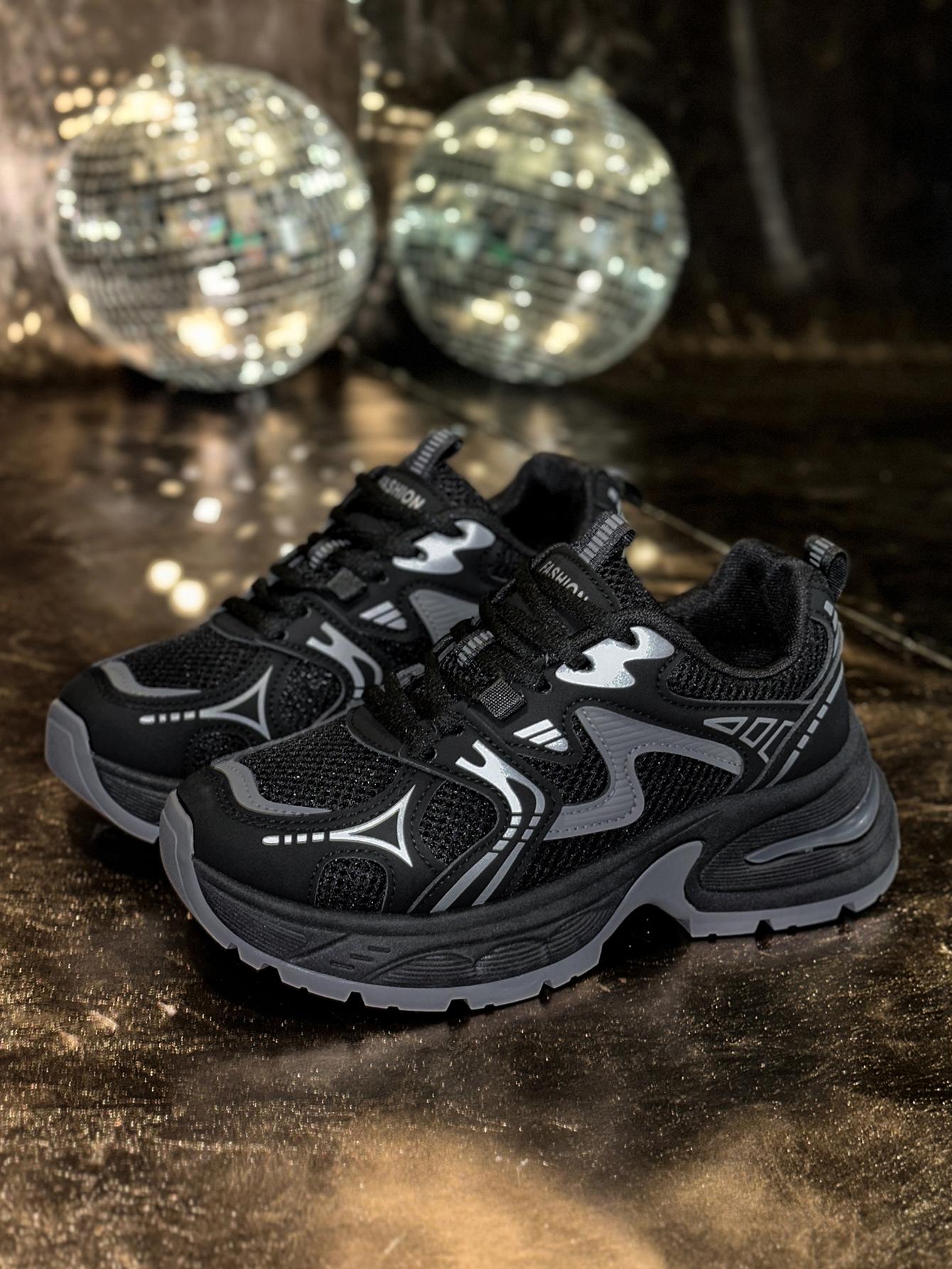 New Women's Chunky Sole Sports Shoes, Casual Dad Sneakers, Lace Up Sneakers, Athletic Shoes, Women's Fashionable Comfortable Breathable Shoes for All Seasons