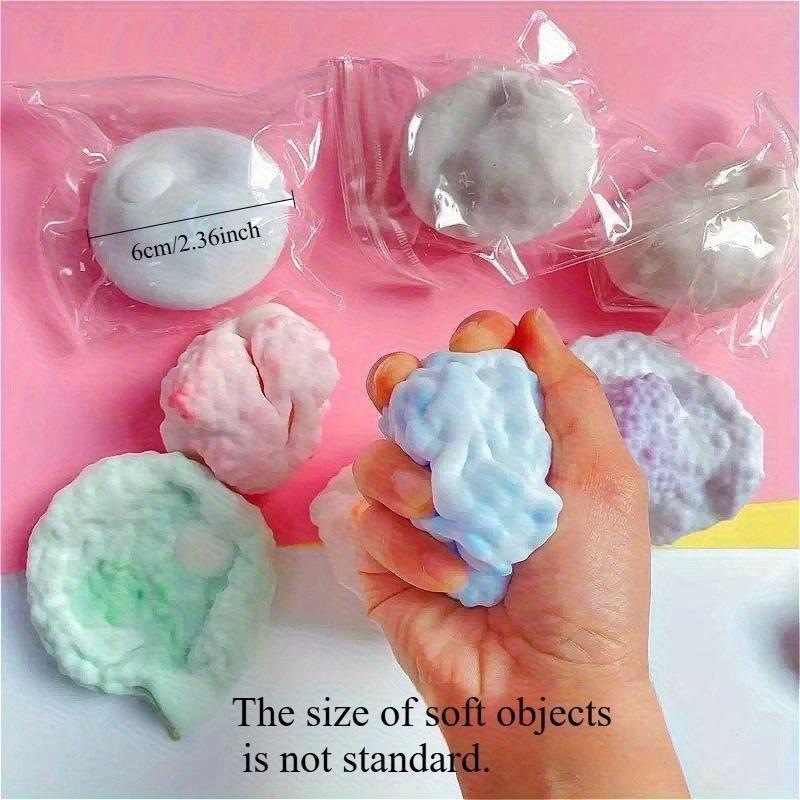 Pastel Cloud Crunchy Bead Stress Ball – Satisfying ASMR Squishy Fidget Toy for Anxiety Stress Relief, ADHD Autism Sensory, Portable Office Decompression