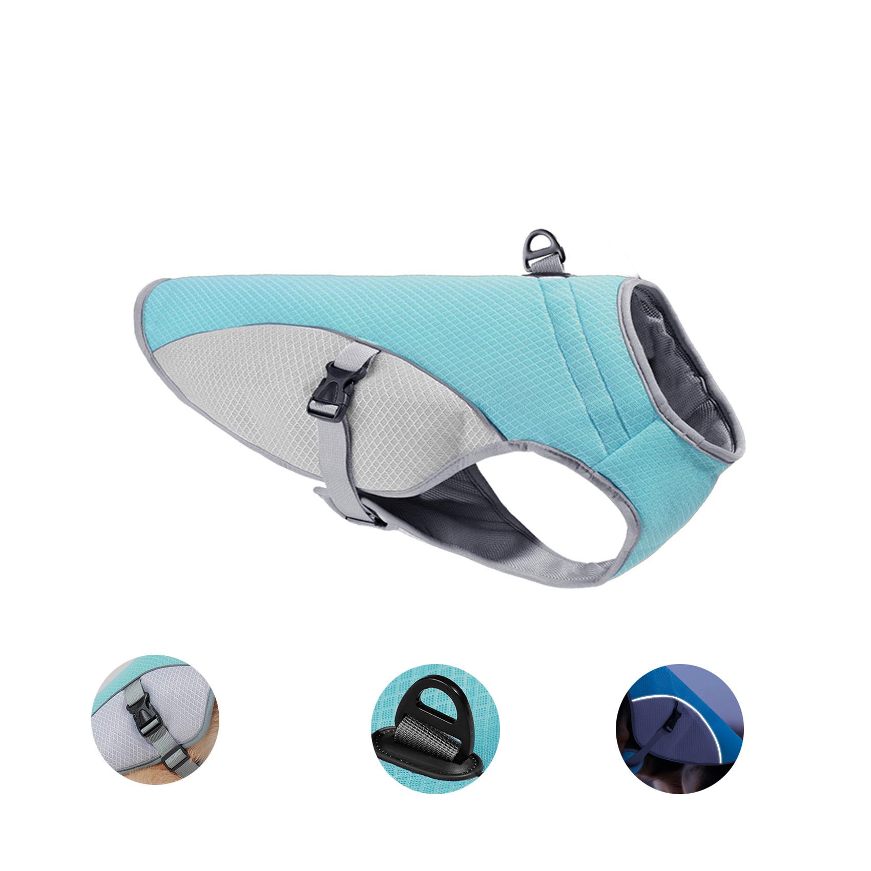 Sun Protection Dog Shirt / Quick-Drying Cooling Vest — Lightweight, Breathable, Sleeveless Vest with Reflective Strips; All-Season Pet Apparel Offering UV Protection for Summer; Suitable for Small, Medium, and Large Dogs—Ideal for Outdoor Hiking, Beach Ou