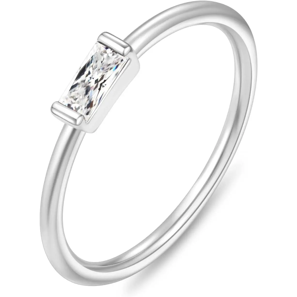 Women's Non Tarnish Silver Birthstone Stackable Rings, Non Tarnish Jewelry