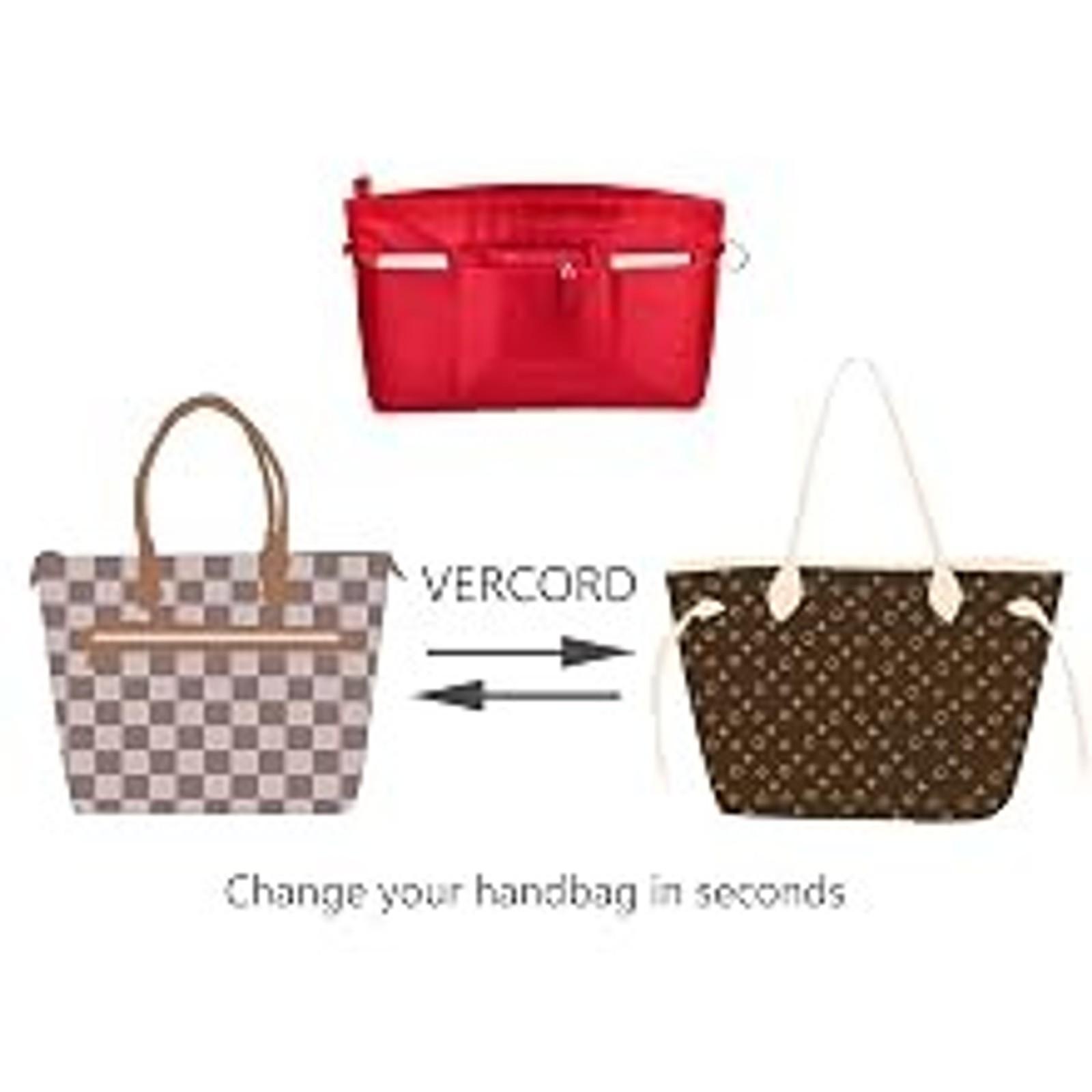 Handbag Purse Tote Organizer Insert with Zipper Closure, 11 Pockets, 3 Sizes, Multiple Colors