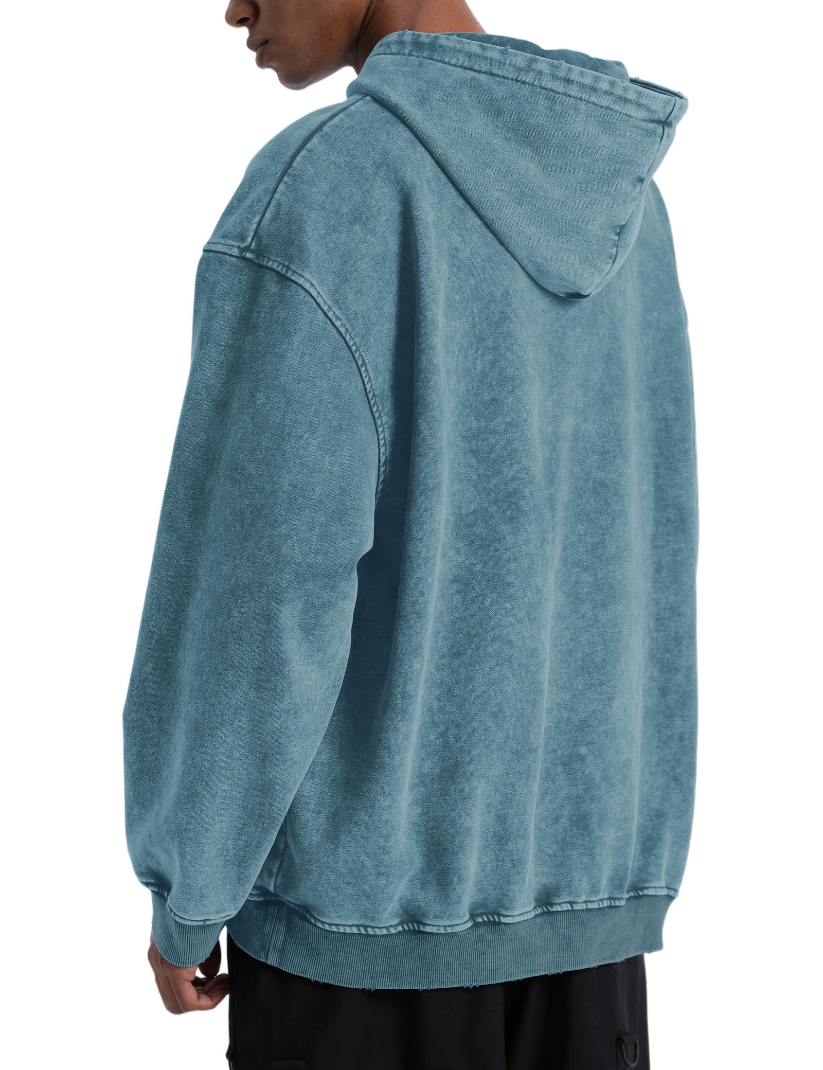 FAIABLE Ultimate Plain Comfort Acid Wash Long Sleeve tops Fleece Lined Oversized Sweatshirt - Unisex Adult - Super Soft & Warm Pullover for Men's & Women's- Perfect for Casual & Athletic Wear - Suitable for motocross and any sports