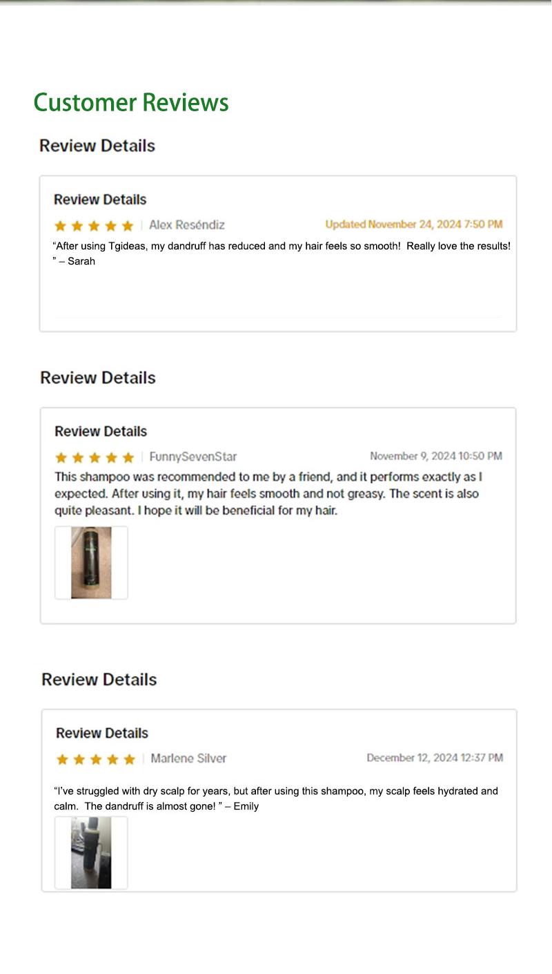 Tgideas Rosemary Shampoo - BoostHair Growth, Control Oil & Dandruff,Soothe Scalp lritation & RestoreShine! Outdoorfun Hydrolyzed Keratin