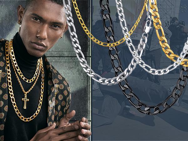 PROSTEEL Cuban Link Chain Necklace Stainless Steel Chain Necklace 4mm-13mm Width 14"-30"Inch Unisex For Men Women Lovers Gift Box