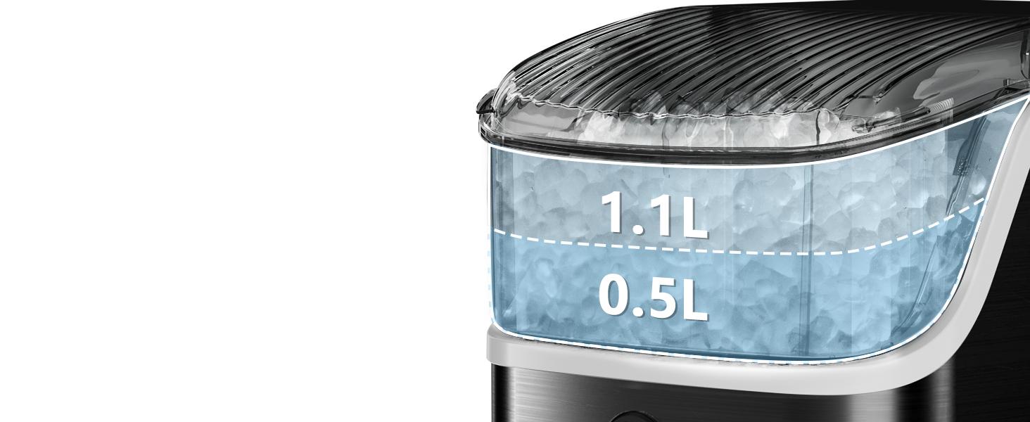 Electactic Nugget Countertop Ice Maker with Soft Chewable Pellet Ice, Pebble Portable Ice Machine, 34Lbs/Day, Self-Cleaning, Sonic Ice Maker, One Button Operation, for Kitchen,Office Stainless Steel Black Electactic Nugget Countertop Ice Maker with Soft Chewable Pellet Ice, Pebble Portable Ice Machine, 34Lbs/Day, Self-Cleaning, Sonic Ice Maker, One Button Operation, for Kitchen,Office Stainless Steel Black