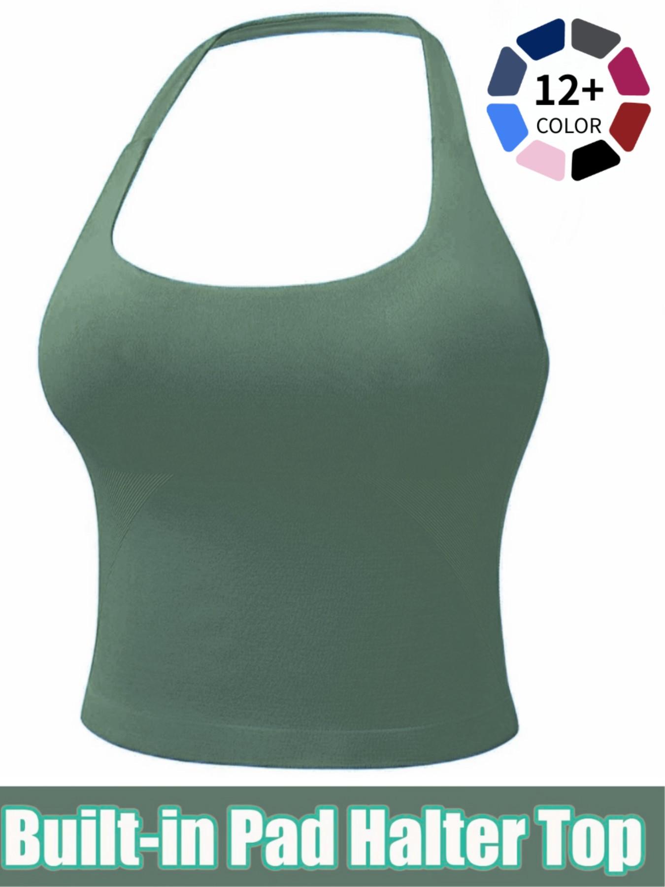 Women's Halter Neck Yoga Tank Top, Seamless Design for Gym, Yoga & Daily Wear, Comfortable Women's Activewear