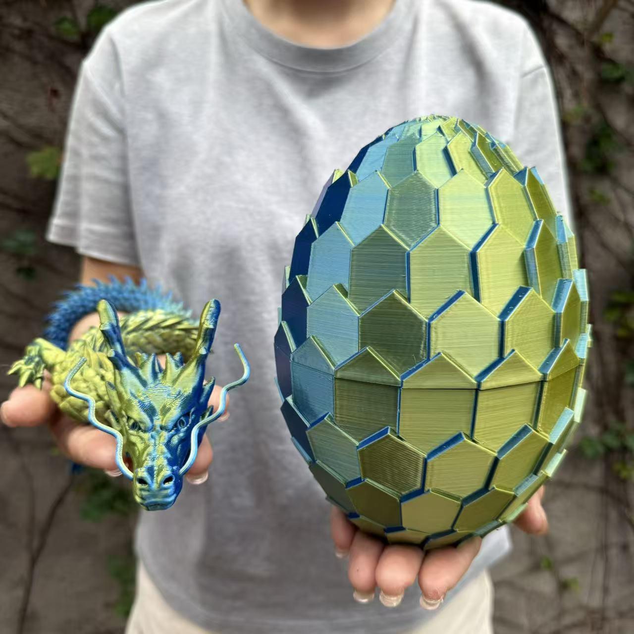 2pcs 3D Printed Dragon Egg Shaped Decorative Eggs, Collectible Figurines, Home Decoration Gift, Party Supplies, Perfect Christmas & New Year Present