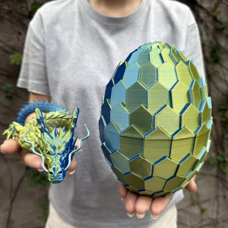 2pcs 3D Printed Dragon Egg Shaped Decorative Eggs, Collectible Figurines, Home Decoration Gift, Party Supplies, Perfect Christmas & New Year Present